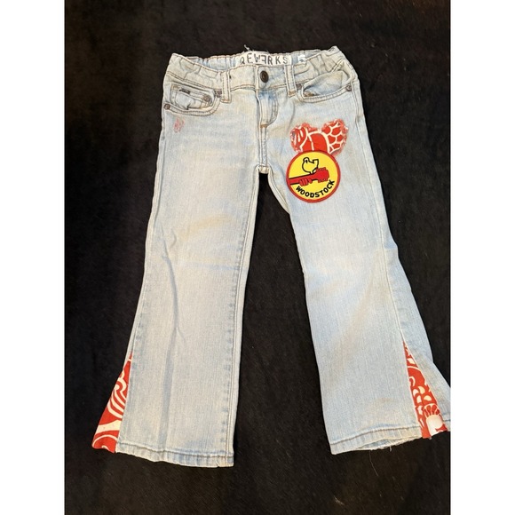 Joe's Jeans Toddler 5T Denim Hippie Woodstock‎ Handmade Reworked - Picture 2 of 11